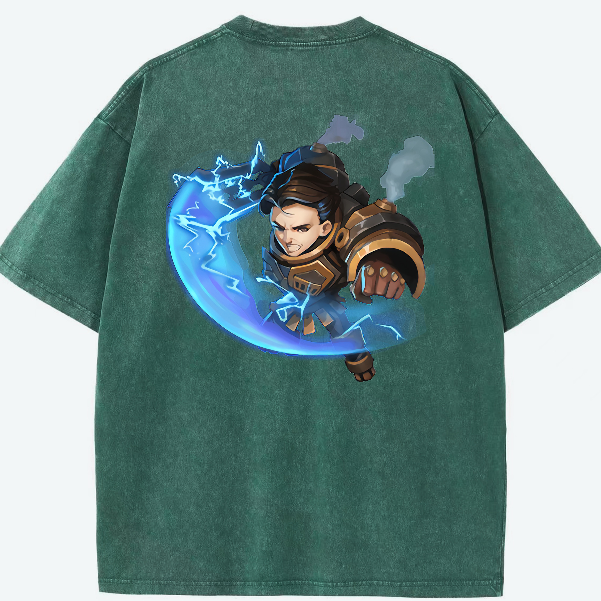 リーグ・オブ・レジェンド League of Legends LOL 綿100% ヴィンテージ風 半袖Tシャツ（背面プリント）